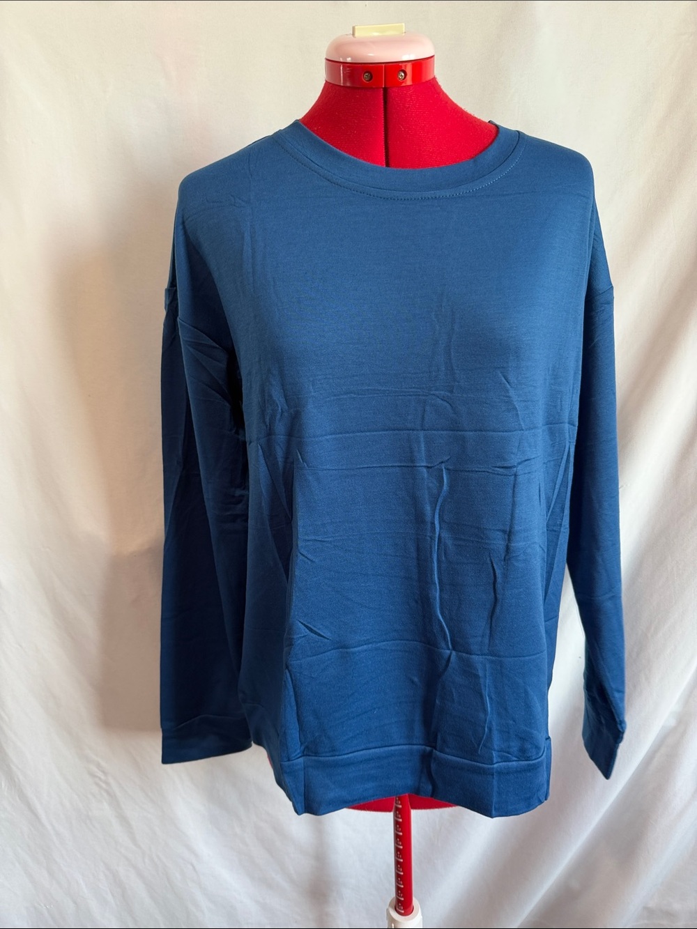 Women's Crewneck Sweatshirt in Teal Blue — Classic Everyday Pullover MM43